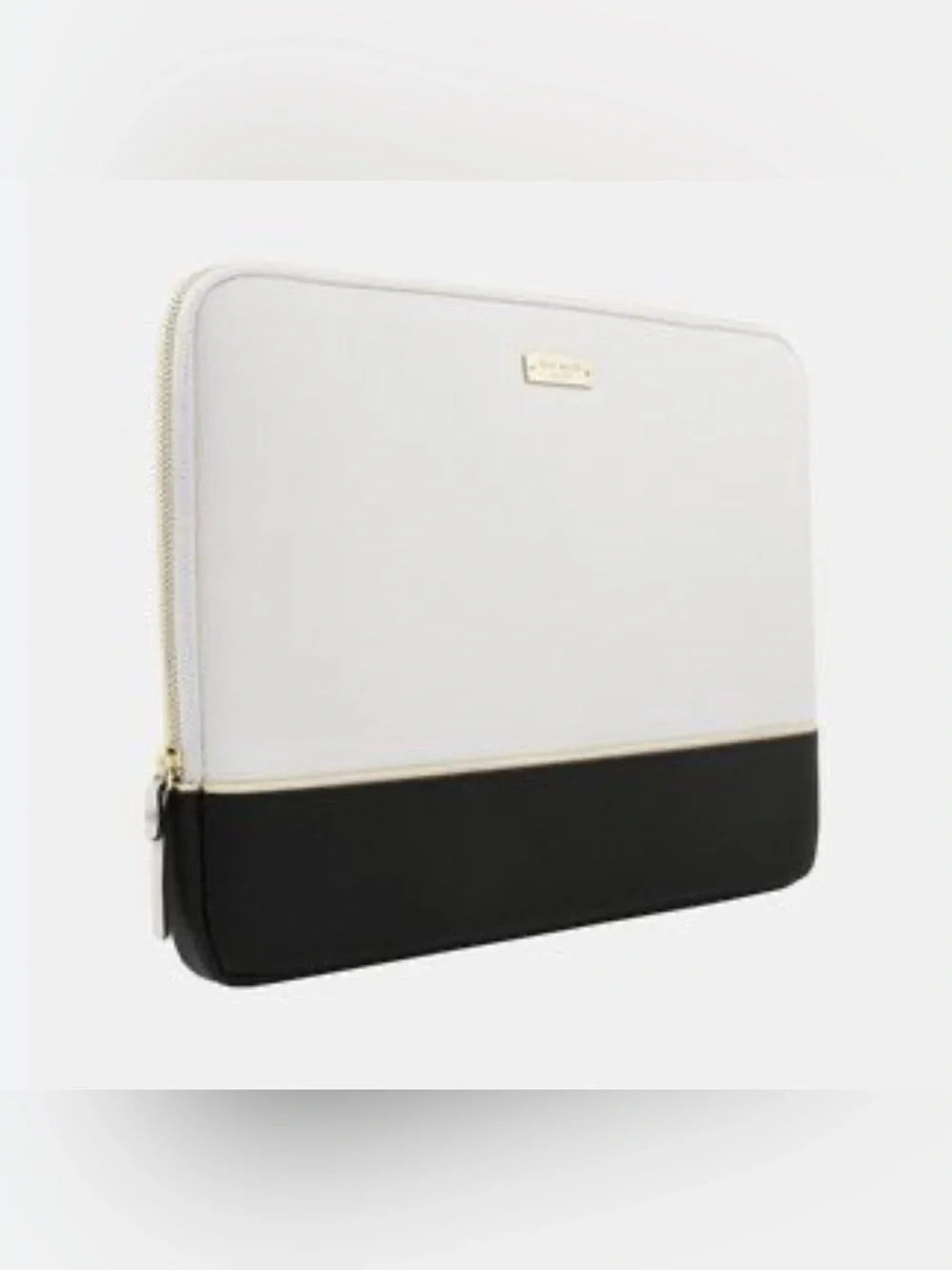 Kate Spade New York Colorblock Laptop Sleeve 16” Zip Case Black White